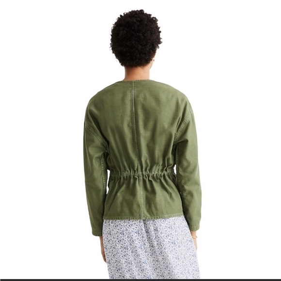 MADEWELL Claremont Drawstring Jacket. Size Medium. Style Al889. Military. Small. - Picture 2 of 11